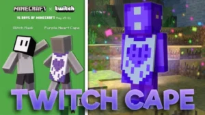 MINECRAFT PURPLE HEART Twitch Drop Cape